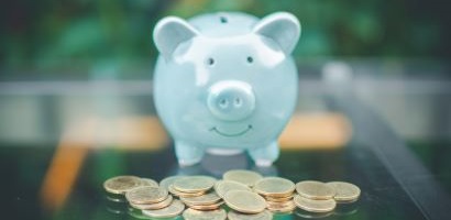 blue pig piggy bank and money 410 200
