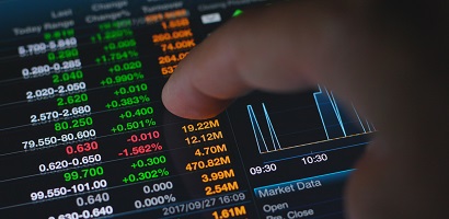 tablet computer with stock exchange data 2021 08 29 07 39 01 utc